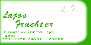 lajos fruchter business card